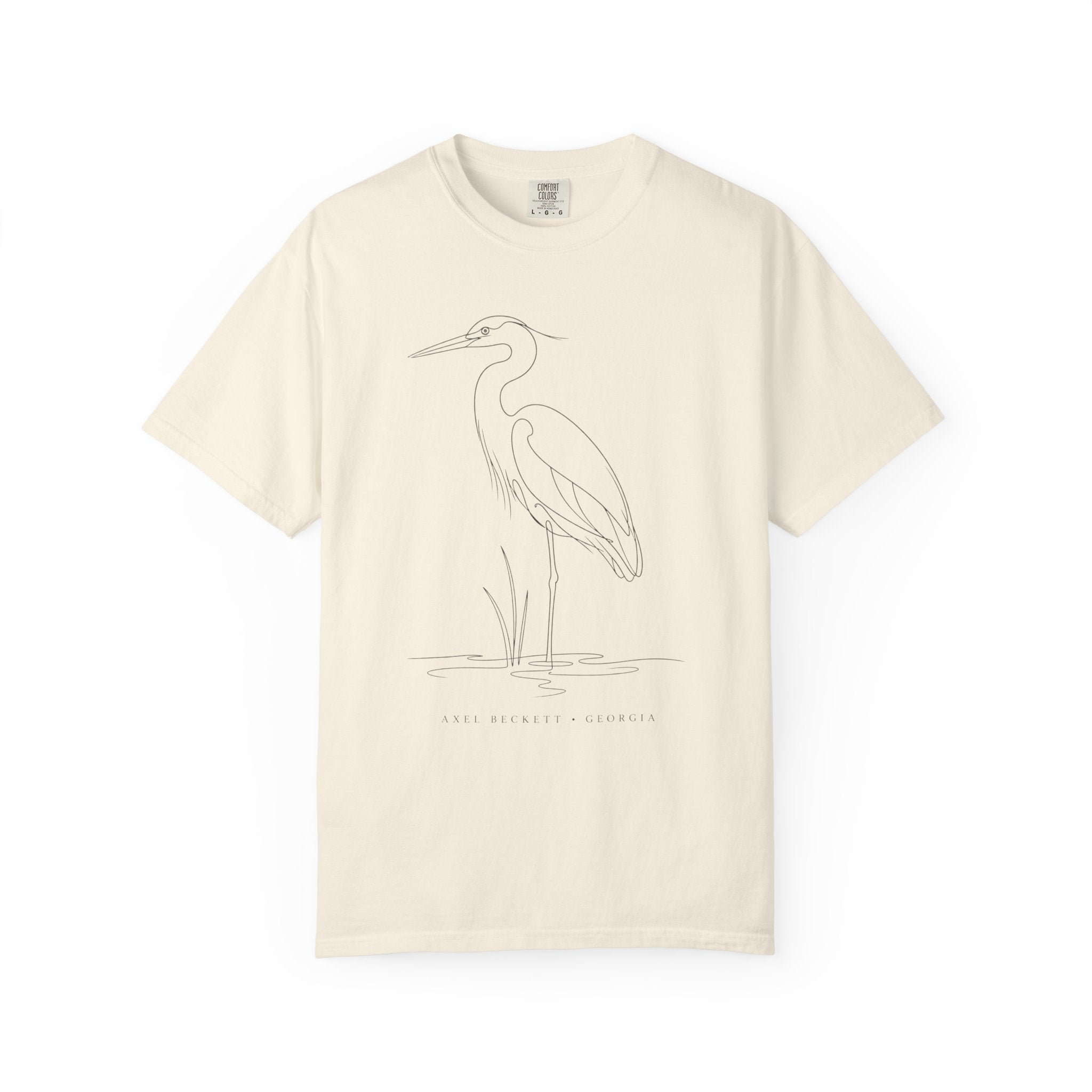 Great Blue Heron Line Art Tee