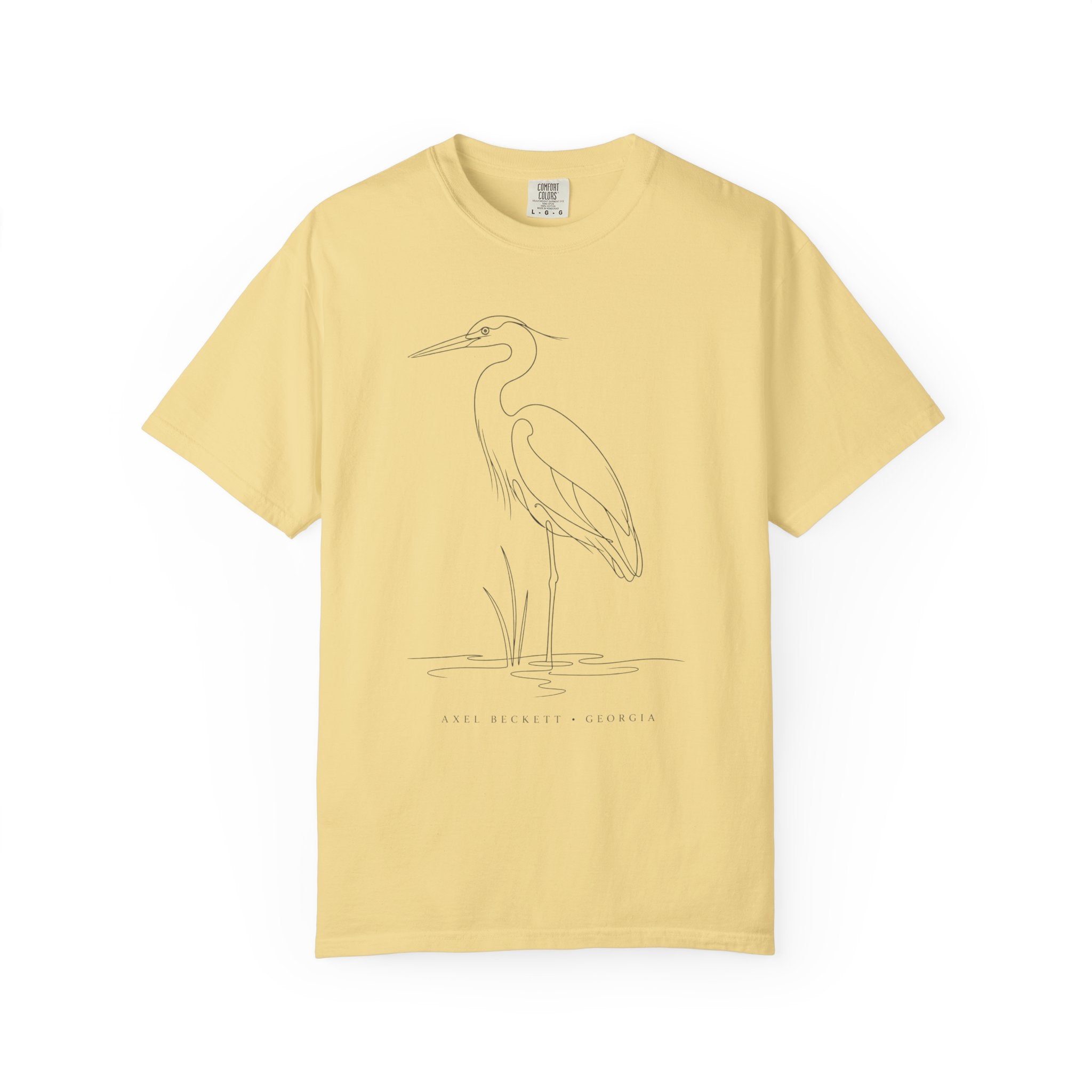 Great Blue Heron Line Art Tee
