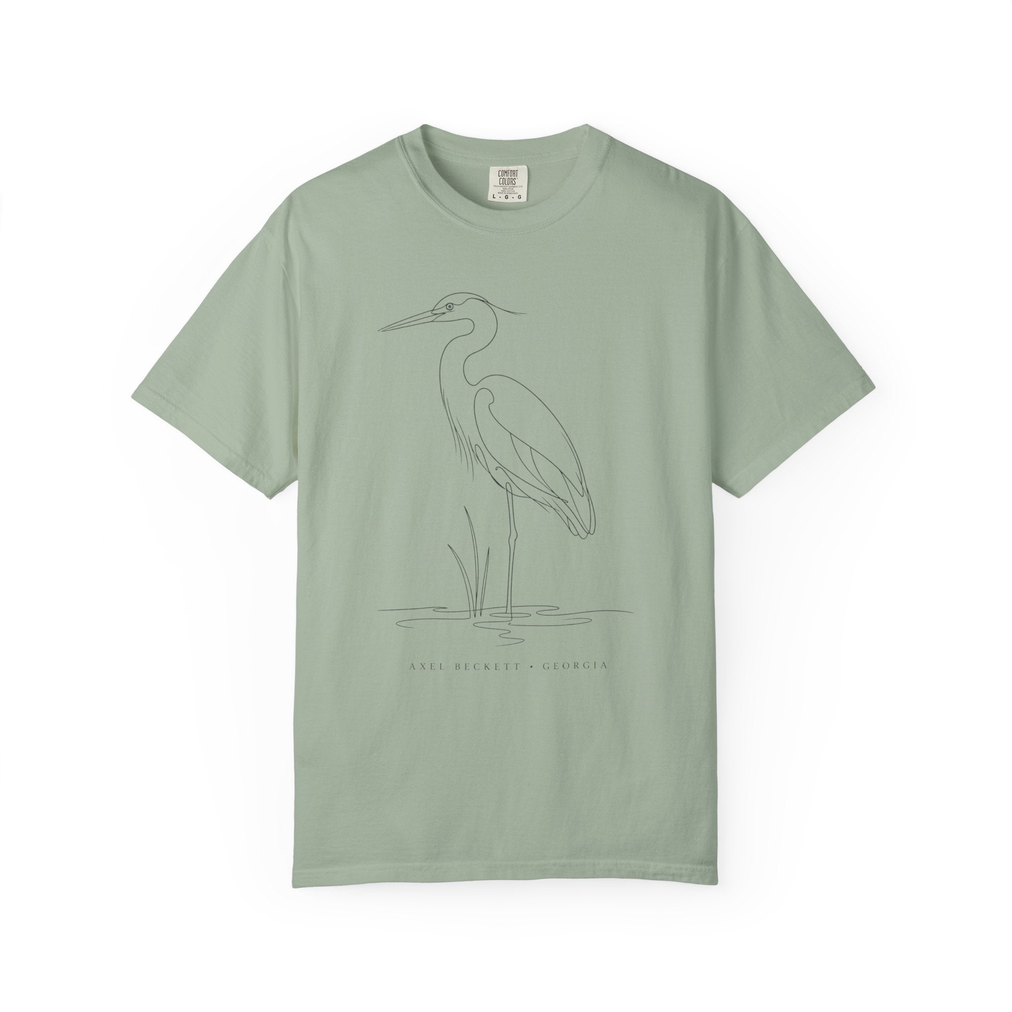 Great Blue Heron Line Art Tee