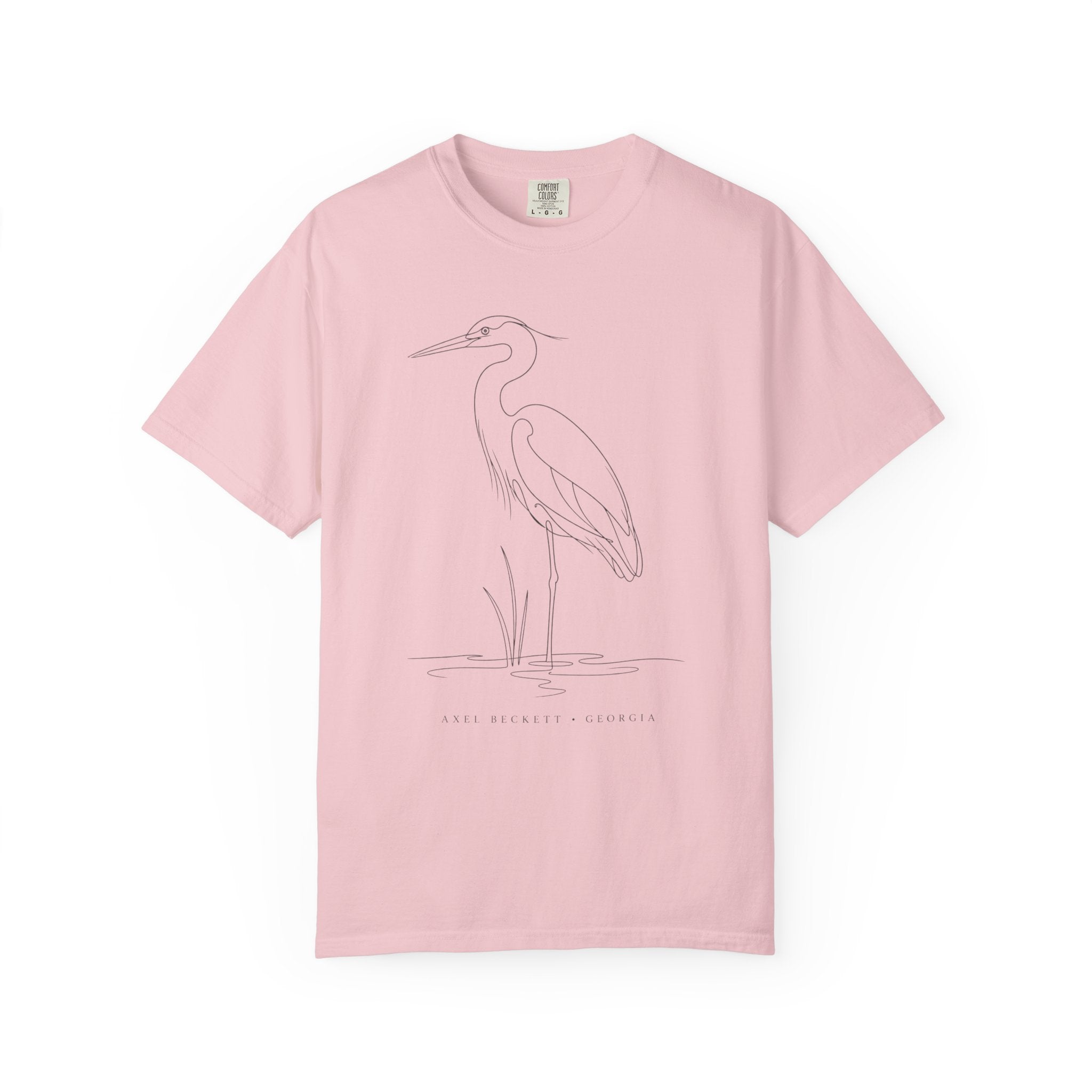 Great Blue Heron Line Art Tee