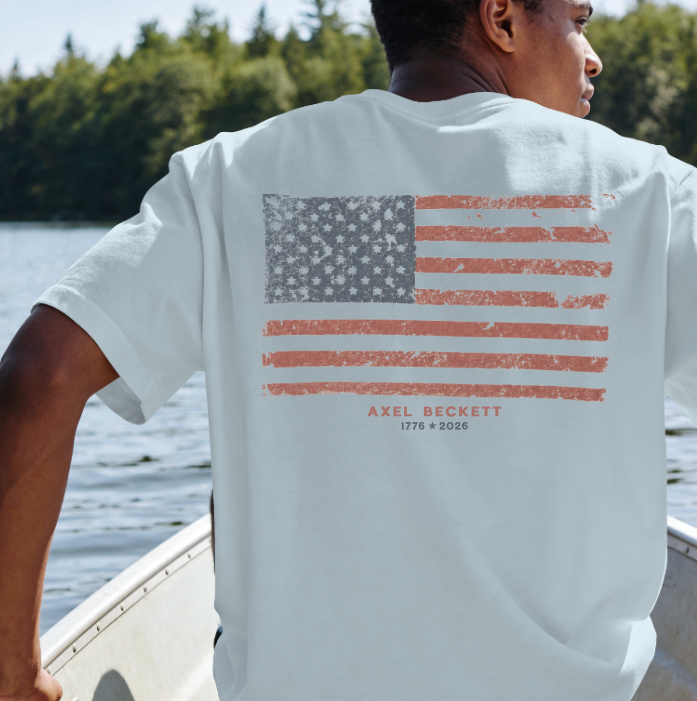 Distressed American Flag Tee