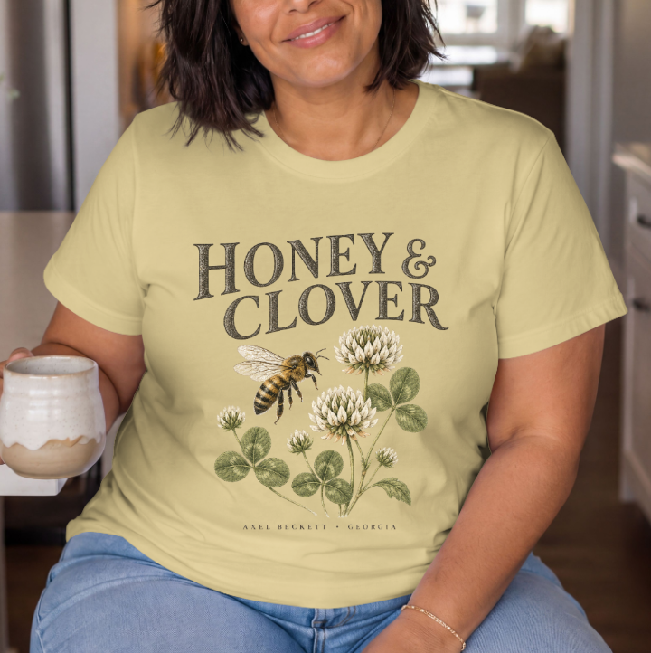 Honey Bee & Clover Floral Tee