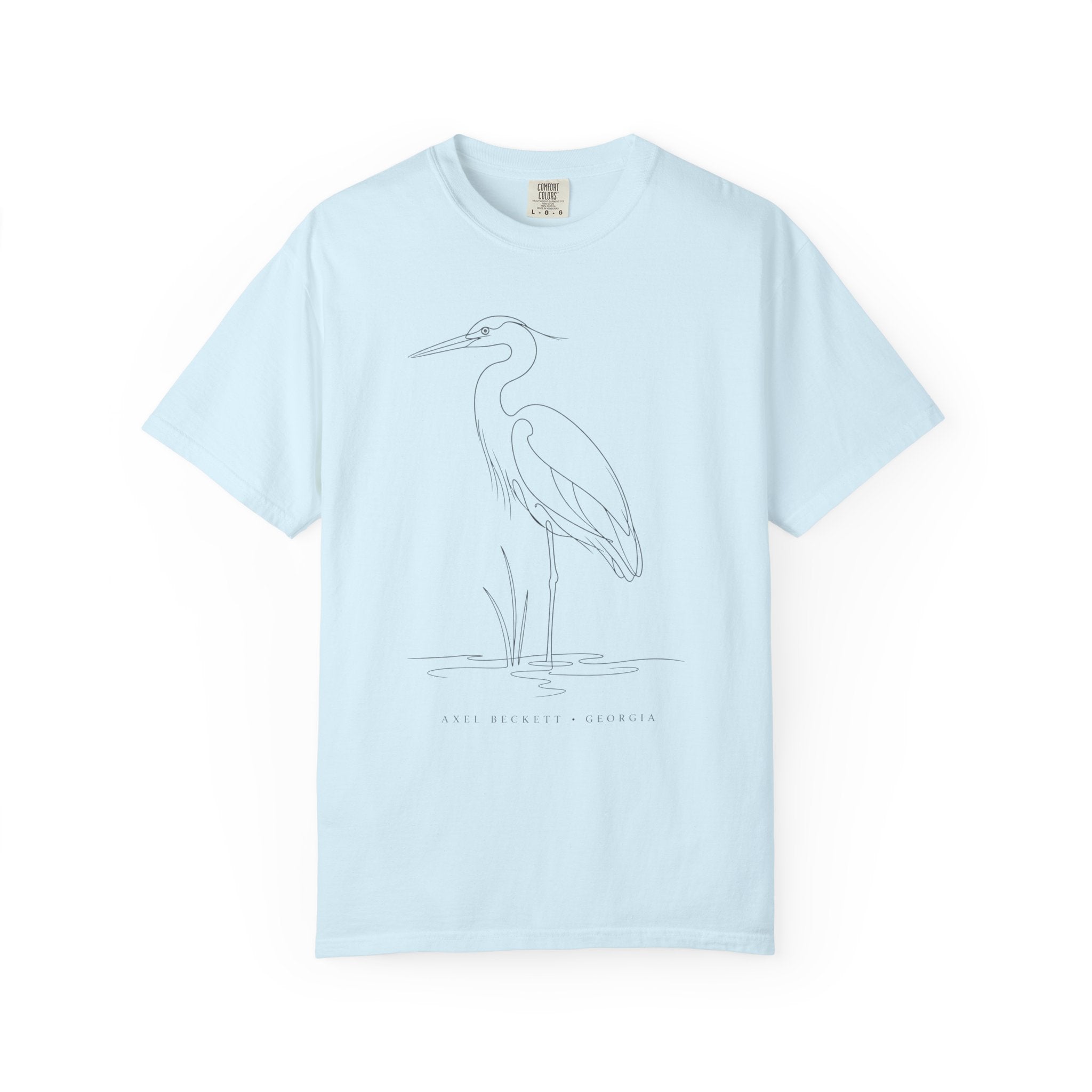 Great Blue Heron Line Art Tee