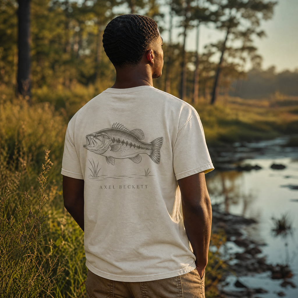 Largemouth Bass Line Art Tee