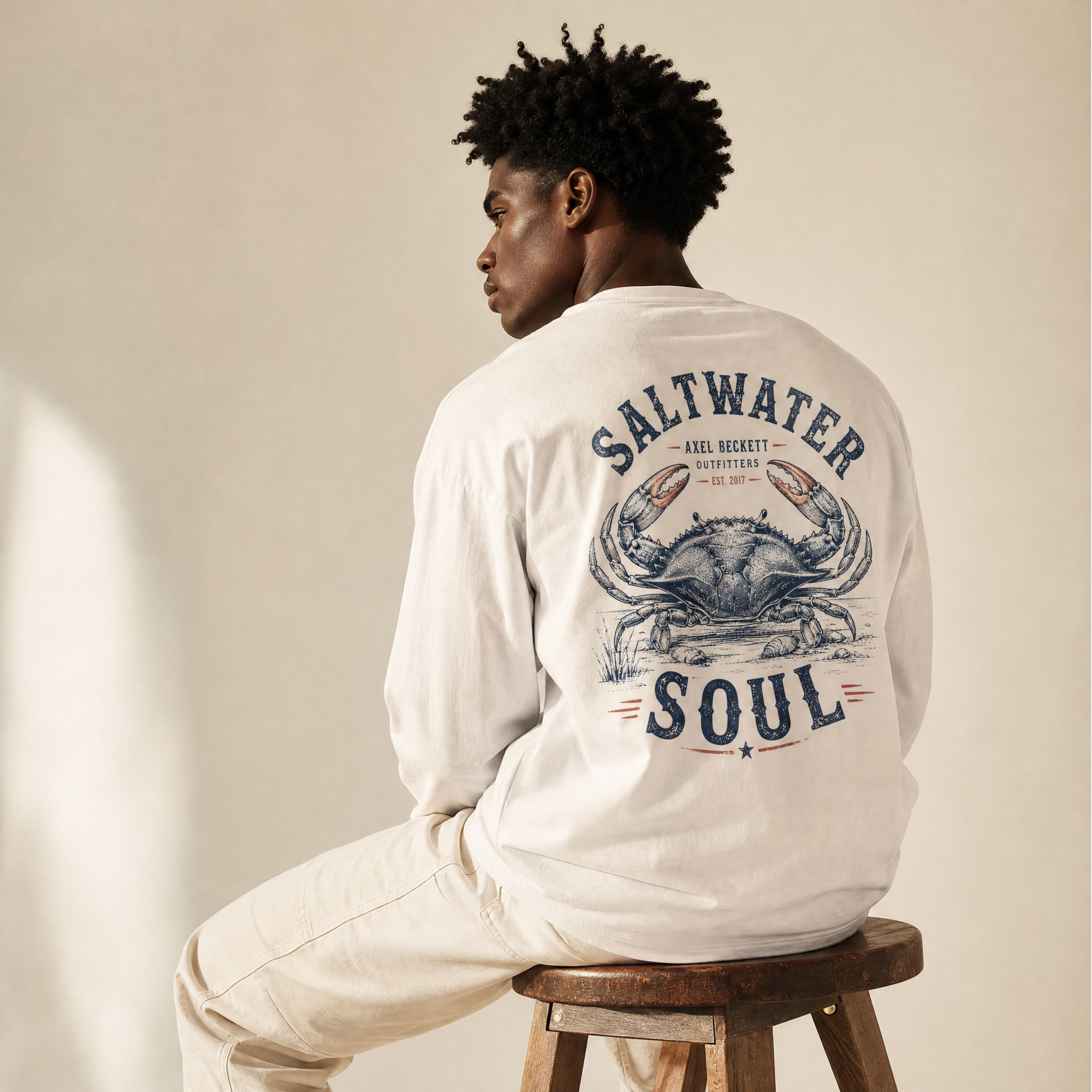Saltwater Soul Blue Crab Long Sleeve Tee
